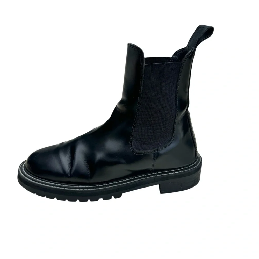 STAUD Dutch Boots Black Leather